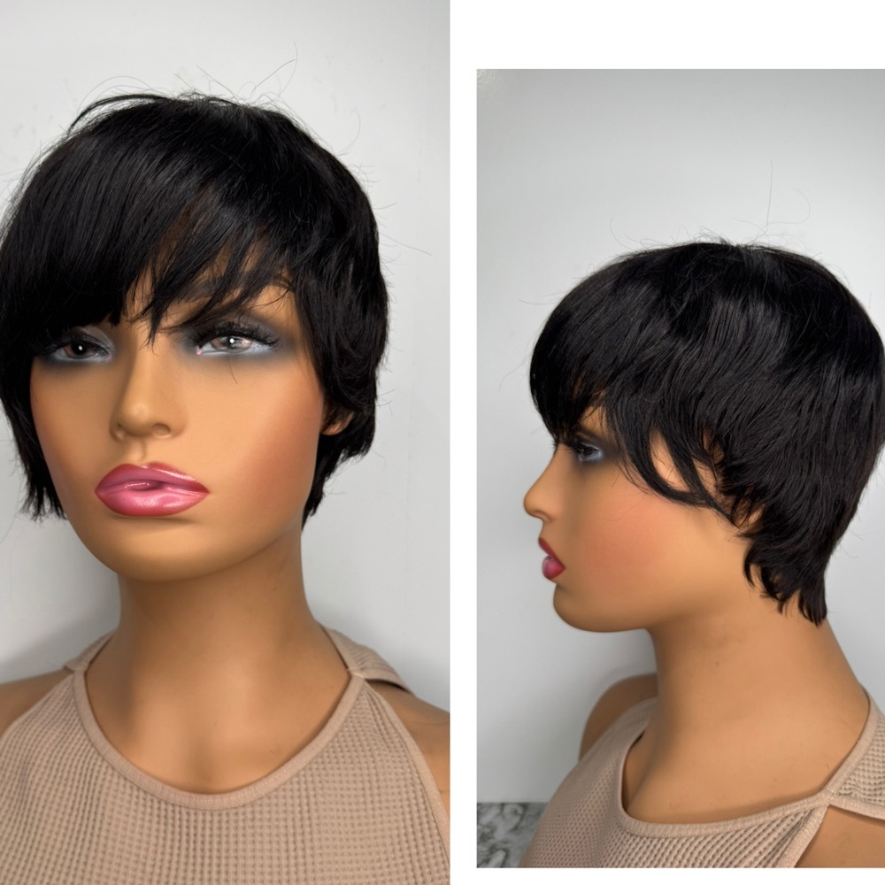 Edgy, Stylish Black Human Hair  Women's Wig!